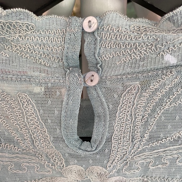 Sundance Lace Floral Top LS Large - Picture 5 of 7